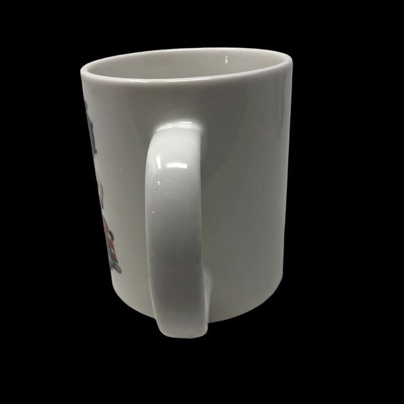 Betty Boop Coffee Mug Motorcycle Bike White Ceramic Red White Blue Cup Patriotic - Picture 2 of 7